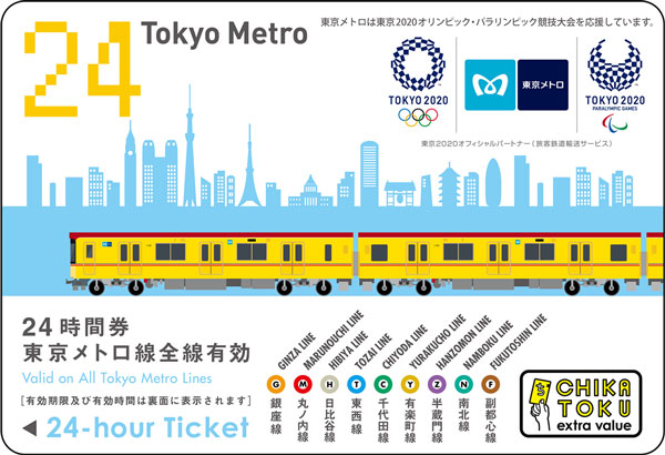 東京メトロ、東京2020エンブレム付きの24時間券発売 - TRAICY