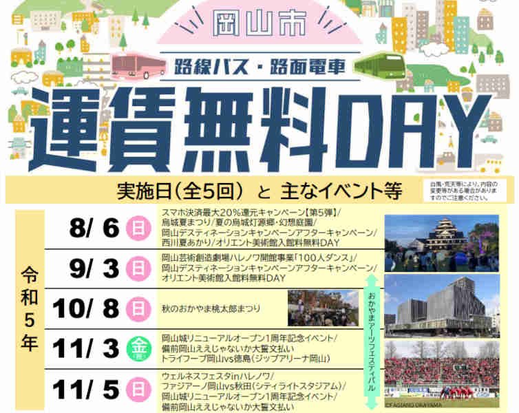 岡山市 運賃無料DAY