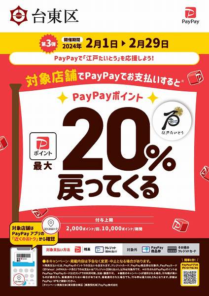 Taito Ward, Tokyo, Offers Up to 20% Cashback with PayPay Payments