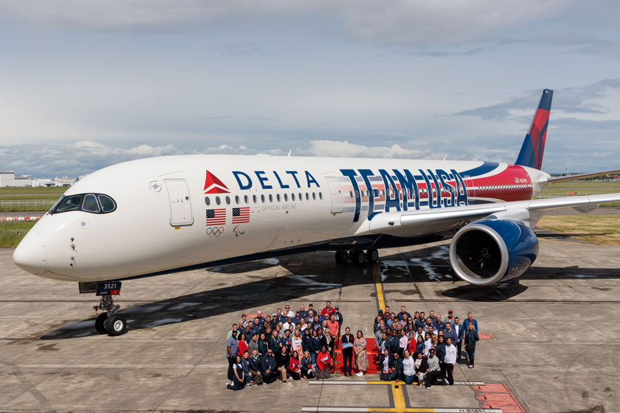 Delta Airlines Unveils Special Team USA Livery Aircraft