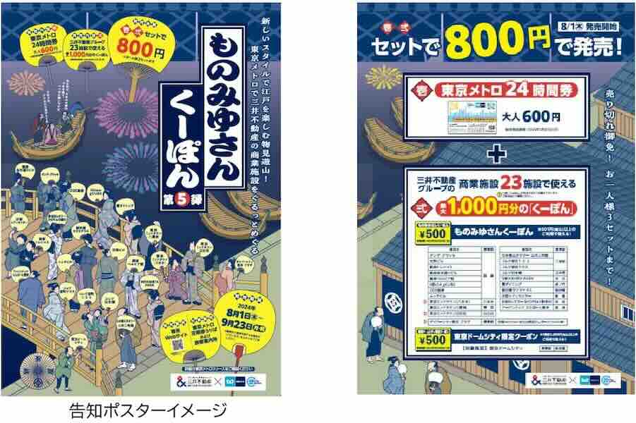 Tokyo Metro and Mitsui Fudosan Retail Management Release the 5th Edition of Monomiyu-san Coupons