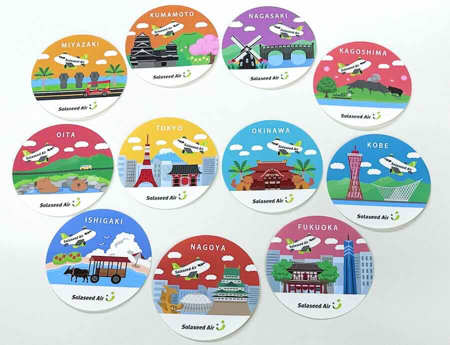 Solaseed Air Offers Destination Stickers to Passengers