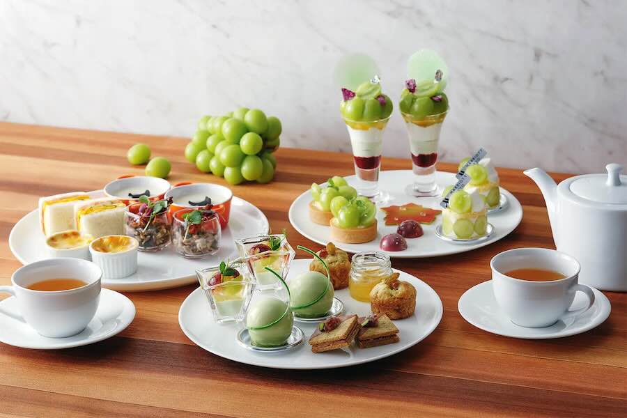 Tokyo Marriott Hotel Offers ‘Shiny SHINE MUSCAT Afternoon Tea’ from September 1 to November 30