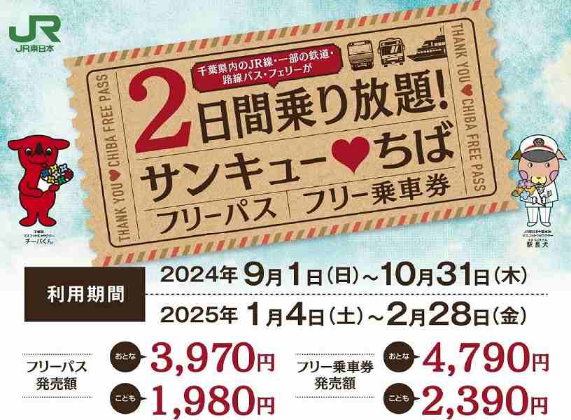 ‘Thank You Chiba Free Pass’ Offered Again This Year, with Three New Railways Added