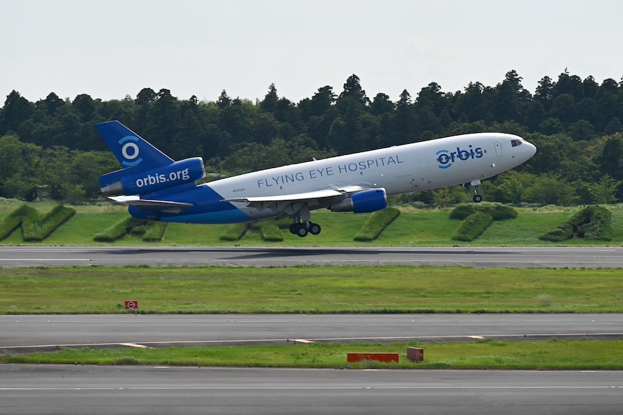 Orbis’s MD-10 ‘Flying Eye Hospital’ Lands in Narita