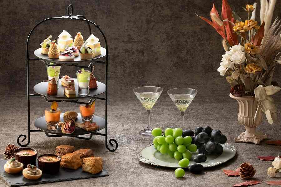 Grand Prince Hotel New Takanawa Offers ‘Shine Muscat Afternoon Tea’ Featuring Autumn Delights