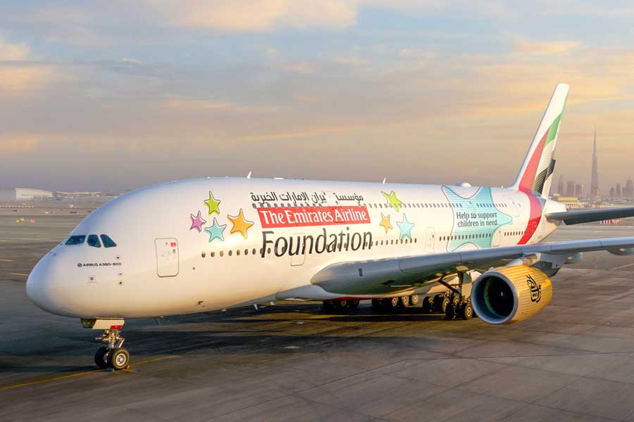 Emirates Airline Launches Special Livery Aircraft Promoting Emirates Airline Foundation Activities