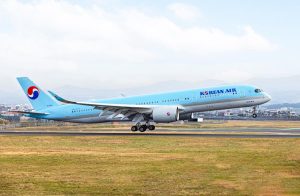 大韓航空（エアバスA350-900型機）