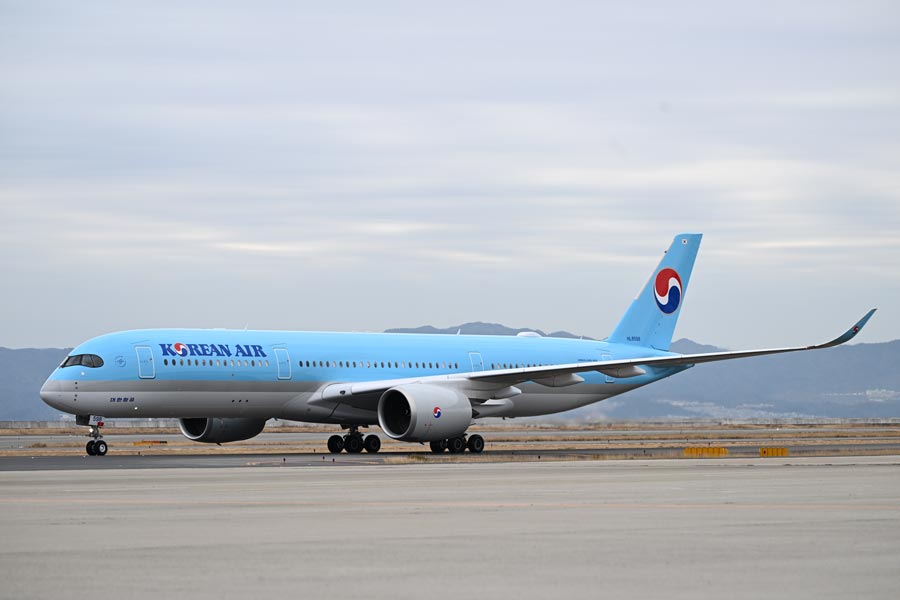 Korean Air Launches Airbus A350-900 Service to Kansai