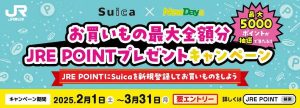 Suica×NewDays お買いもの最大全額分JRE POINTプレゼントキャンペーン