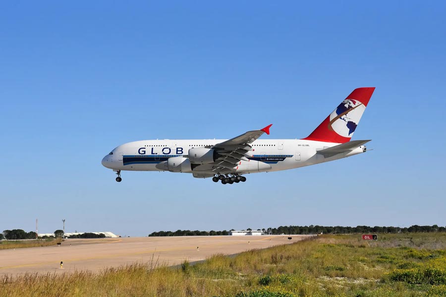 Global Airlines Transfers Airbus A380 to Beja, Portugal