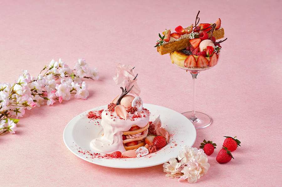 InterContinental Tokyo Bay Offers ‘Strawberry × Crème Brûlée Parfait’ and ‘Strawberry & Sakura Millefeuille Pancakes’ for a Limited Time